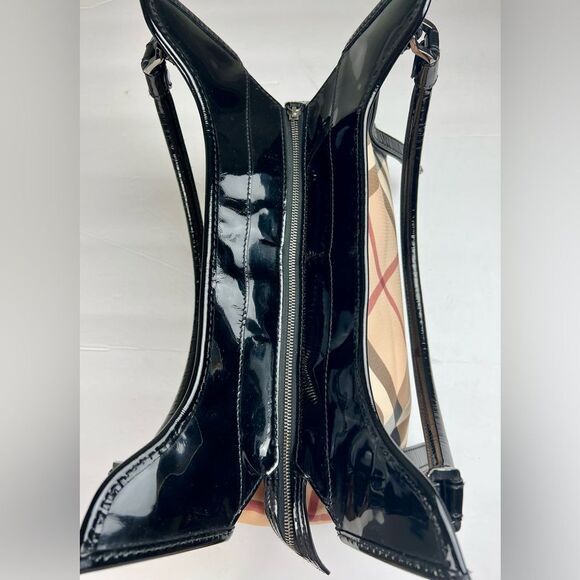 Burberry Ashmore Super Nova Check Patent Leather Bag - Picture 4 of 16